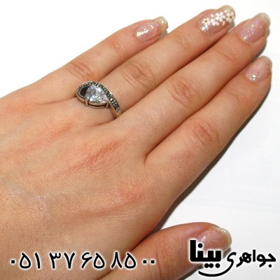 انگشتر حدید طرح قطره زنانه