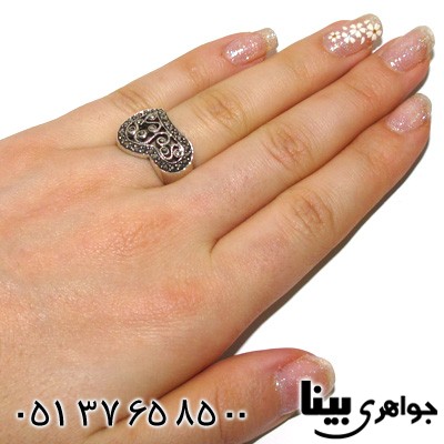 انگشتر حدید طرح سنتی زنانه درشت