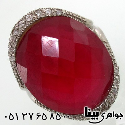 انگشتر یاقوت سرخ زنانه درشت اشرافی