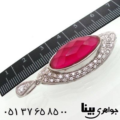 گردنبند یاقوت سرخ زنانه درشت طرح منظومه