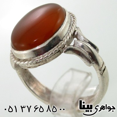 انگشتر عقیق یمنی مردانه طرح صفوی شماره دو