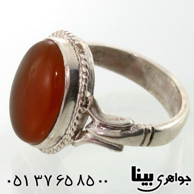 انگشتر عقیق یمنی مردانه طرح صفوی شماره دو