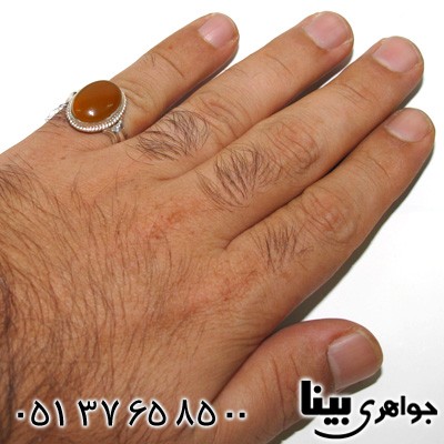 انگشتر عقیق یمنی مردانه طرح صفوی شماره دو