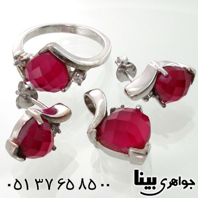 سرویس یاقوت سرخ زنانه طرح قلب