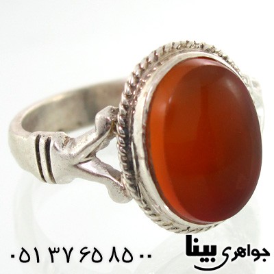 انگشتر عقیق یمنی مردانه طرح صفوی شماره چهار