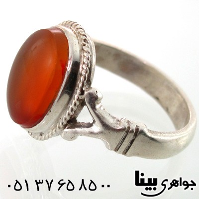 انگشتر عقیق یمنی مردانه طرح صفوی شماره چهار