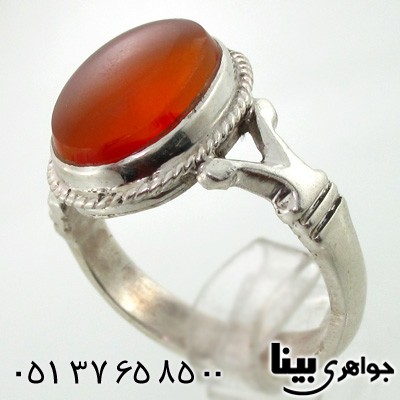 انگشتر عقیق یمنی مردانه طرح صفوی شماره چهار