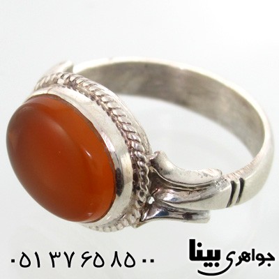 انگشتر عقیق یمنی مردانه طرح صفوی شماره پنج