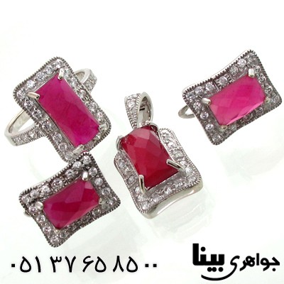سرویس یاقوت سرخ زنانه مستطیلی طرح مژده