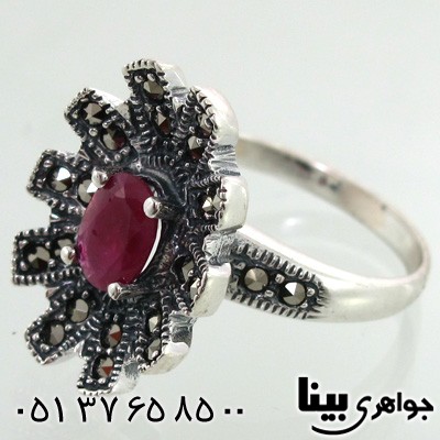 انگشتر یاقوت سرخ زنانه طرح سپیده