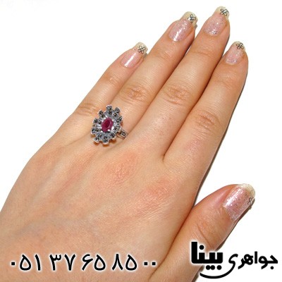 انگشتر یاقوت سرخ زنانه طرح سپیده