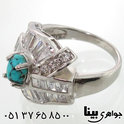 انگشتر فیروزه نیشابوری زنانه بیضی