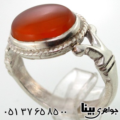 انگشتر عقیق یمنی مردانه طرح صفوی شماره شش