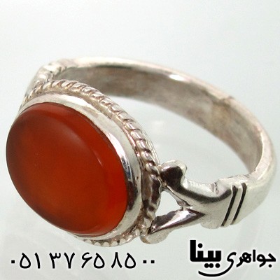 انگشتر عقیق یمنی مردانه طرح صفوی شماره شش