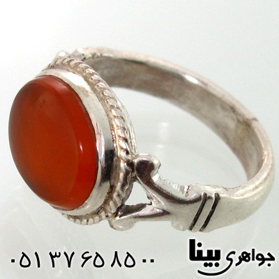 انگشتر عقیق یمنی مردانه طرح صفوی شماره شش