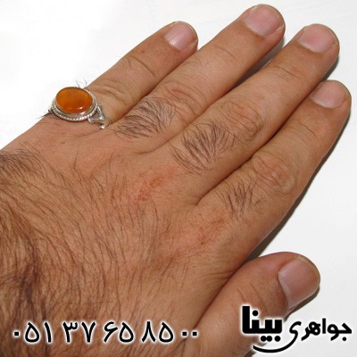 انگشتر عقیق یمنی مردانه طرح صفوی شماره شش