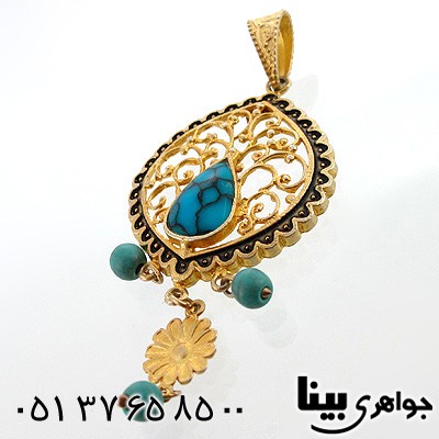 گردنبند فیروزه صنعتی زنانه خاتون