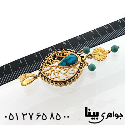 گردنبند فیروزه صنعتی زنانه خاتون