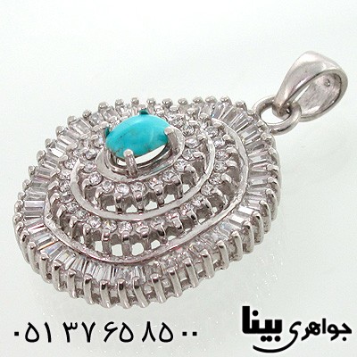 گردنبند فیروزه نیشابوری زنانه درشت