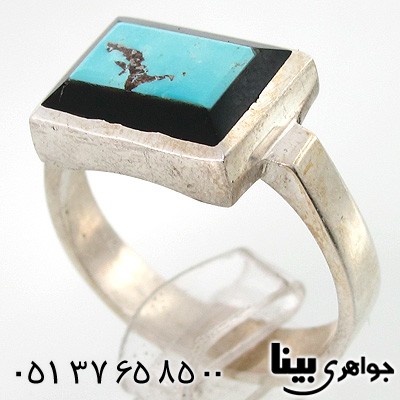 انگشتر فیروزه نیشابوری مردانه شجری شماره چهار