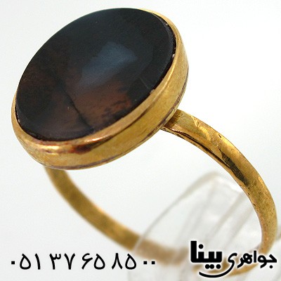 انگشتر عقیق شجری زنانه دایره ای