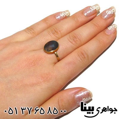 انگشتر عقیق شجری زنانه دایره ای