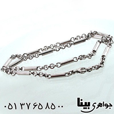 زنجیر نقره مردانه ترکیبی