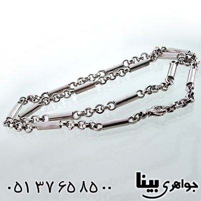 زنجیر نقره مردانه ترکیبی