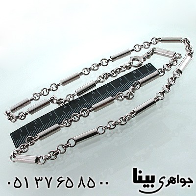 زنجیر نقره مردانه ترکیبی