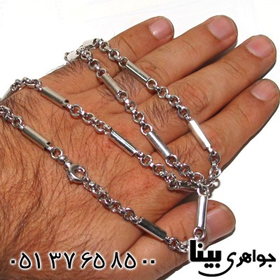 زنجیر نقره مردانه ترکیبی