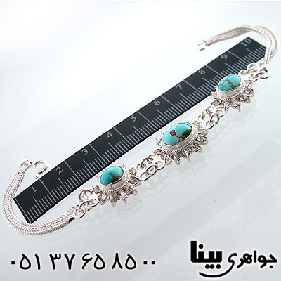 دستبند فیروزه نیشابوری شجری زنانه طرح خاتون