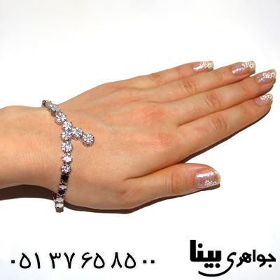 دستبند نقره زنانه طرح دلبری