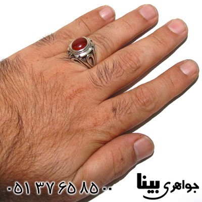 انگشتر عقیق یمنی مردانه صفوی اشکی