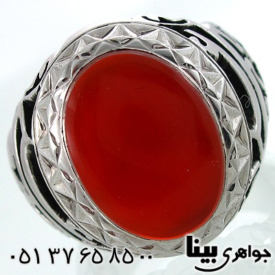 انگشتر عقیق یمنی مردانه علی مع الحق فاخر