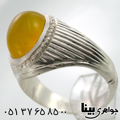 انگشتر عقیق شرف الشمس مردانه حرز امام جواد طرح شمسه