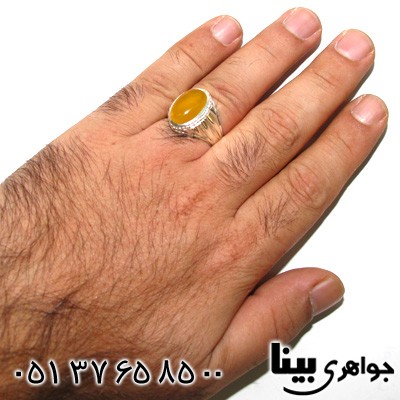انگشتر عقیق شرف الشمس مردانه حرز امام جواد طرح درویش
