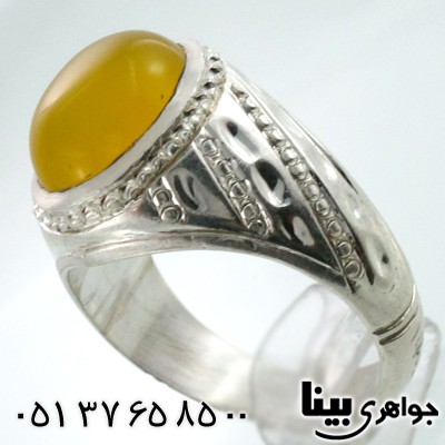 انگشتر عقیق شرف الشمس مردانه حرز امام جواد طرح خط و نقطه