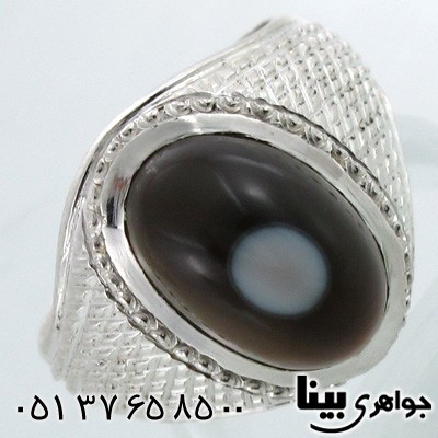 انگشتر عقیق باباقوری مردانه طرح سوهانی