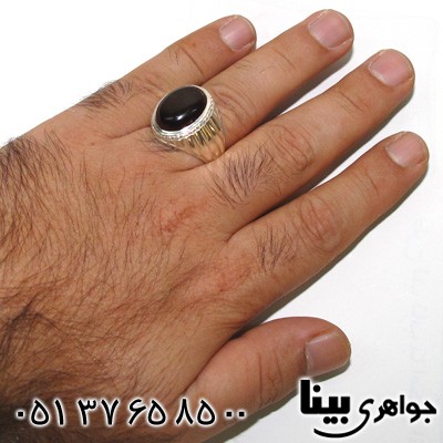 انگشتر عقیق خراسانی مردانه درشت طرح درویشی
