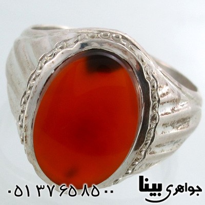 انگشتر عقیق یمنی مردانه درشت طرح درویشی
