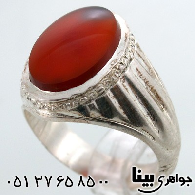 انگشتر عقیق یمنی مردانه درشت طرح درویشی