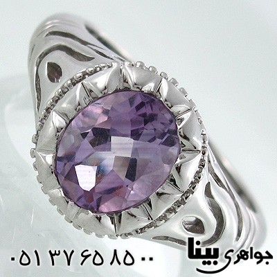 انگشتر آمتیست مردانه طرح امیر شماره یک