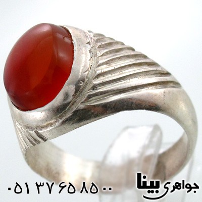انگشتر عقیق یمنی مردانه طرح سنتی شماره یک
