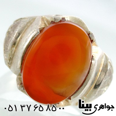 انگشتر عقیق یمنی مردانه درشت کلاسیک