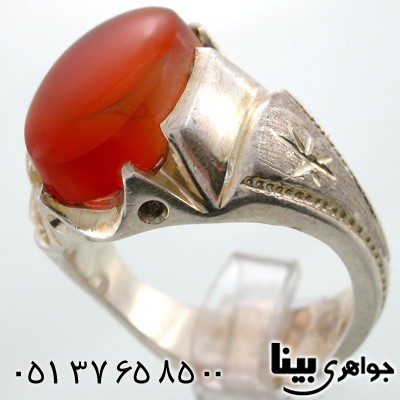انگشتر عقیق یمنی مردانه درشت کلاسیک