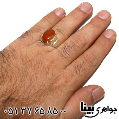 انگشتر عقیق یمنی مردانه درشت کلاسیک