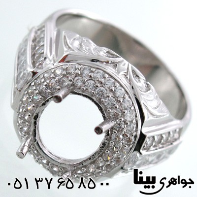 انگشتر نقره مردانه اشرافی بدون نگین