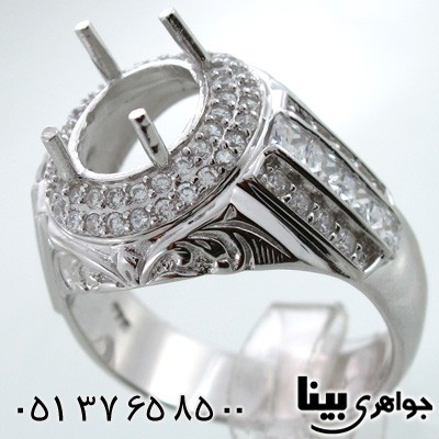 انگشتر نقره مردانه اشرافی بدون نگین
