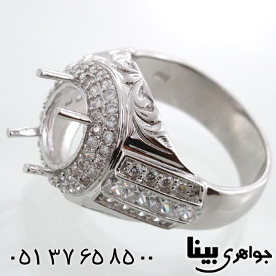 انگشتر نقره مردانه اشرافی بدون نگین