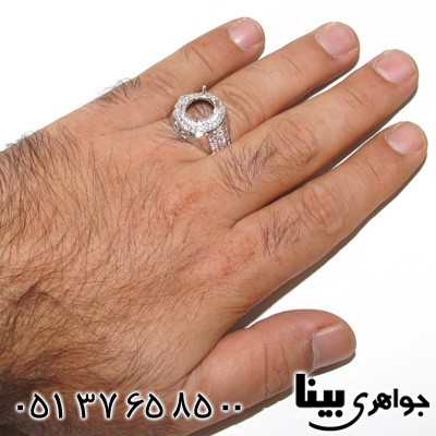 انگشتر نقره مردانه اشرافی بدون نگین